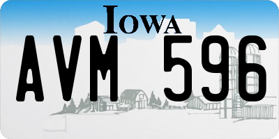 IA license plate AVM596