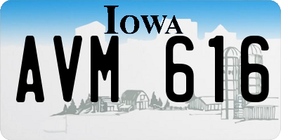 IA license plate AVM616