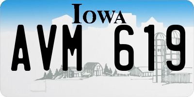 IA license plate AVM619
