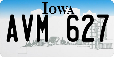 IA license plate AVM627