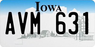 IA license plate AVM631