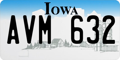 IA license plate AVM632
