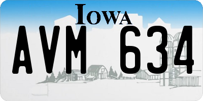 IA license plate AVM634