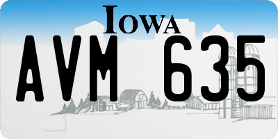IA license plate AVM635