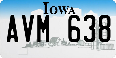 IA license plate AVM638