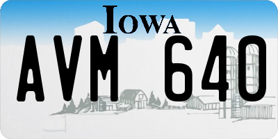 IA license plate AVM640