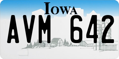 IA license plate AVM642
