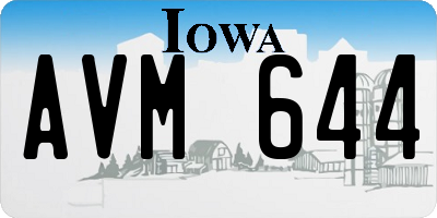 IA license plate AVM644