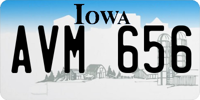 IA license plate AVM656