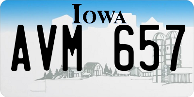 IA license plate AVM657