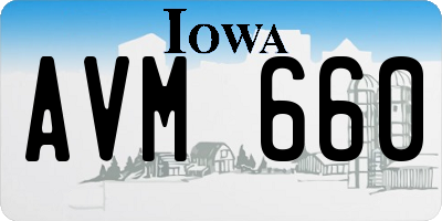 IA license plate AVM660