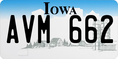 IA license plate AVM662