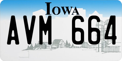 IA license plate AVM664