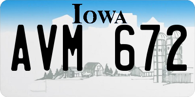 IA license plate AVM672