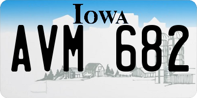 IA license plate AVM682
