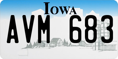 IA license plate AVM683