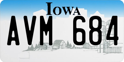 IA license plate AVM684