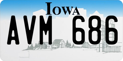 IA license plate AVM686