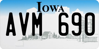 IA license plate AVM690