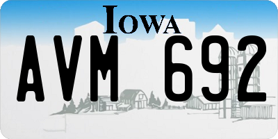 IA license plate AVM692
