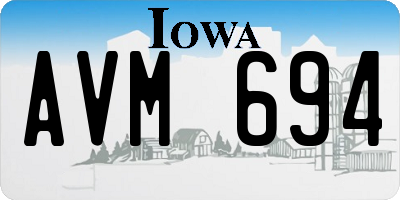 IA license plate AVM694