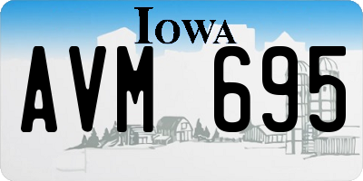 IA license plate AVM695