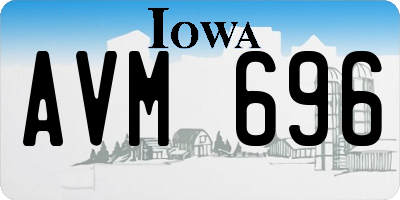 IA license plate AVM696