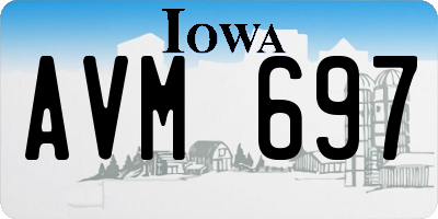 IA license plate AVM697