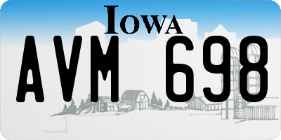 IA license plate AVM698