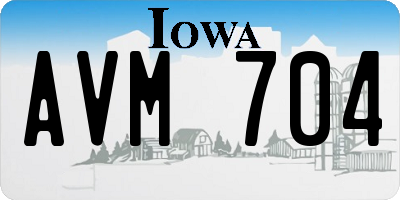 IA license plate AVM704