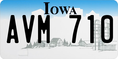 IA license plate AVM710