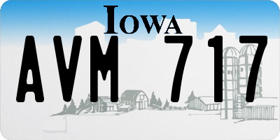 IA license plate AVM717