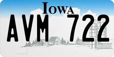 IA license plate AVM722