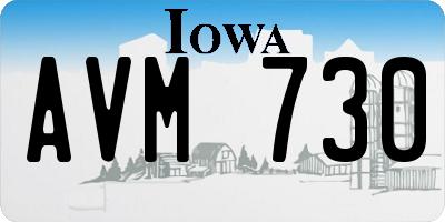 IA license plate AVM730