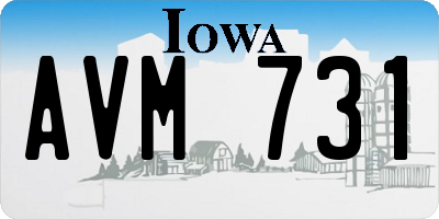 IA license plate AVM731