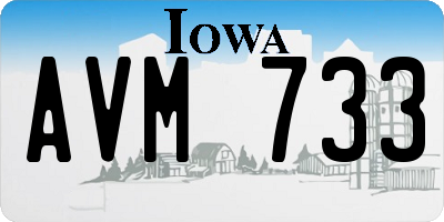 IA license plate AVM733