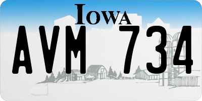 IA license plate AVM734