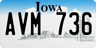 IA license plate AVM736