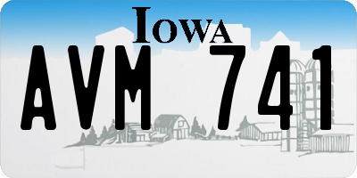 IA license plate AVM741