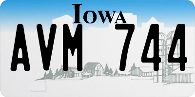 IA license plate AVM744