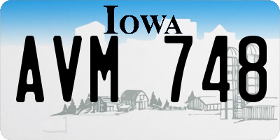 IA license plate AVM748
