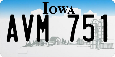 IA license plate AVM751