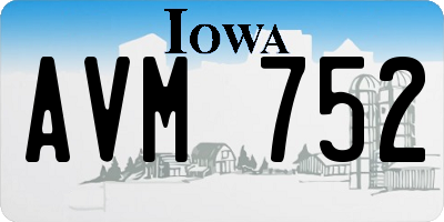 IA license plate AVM752