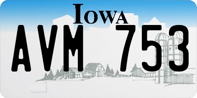 IA license plate AVM753