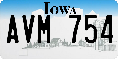 IA license plate AVM754