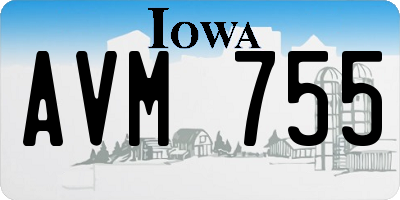 IA license plate AVM755
