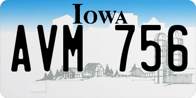 IA license plate AVM756