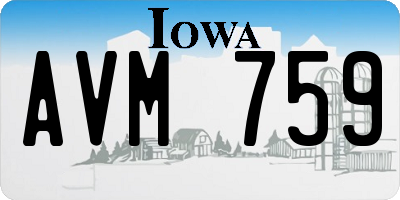 IA license plate AVM759