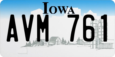 IA license plate AVM761