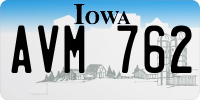 IA license plate AVM762